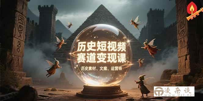 图片[1]-（15386期）历史短视频赛道变现课，百集素材库应用，文案剪辑技巧，账号运营全案-凌杂谈