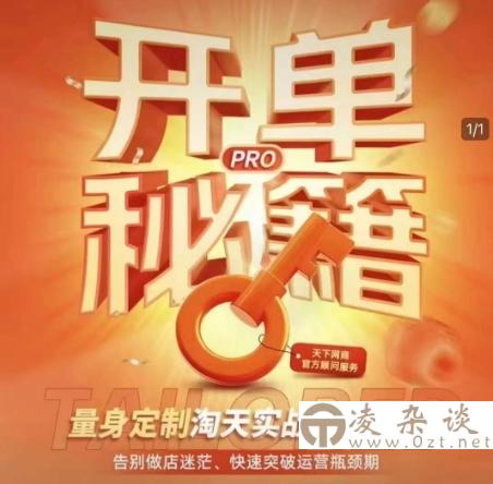 淘宝开单秘籍PRO，量身定制淘天实战陪跑计划，告别做店迷茫、快速突破运营瓶颈期（更新6月）-凌杂谈