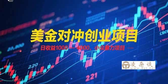 （15187期）美金对冲创业项目，日收益 1000 – 4000，小众暴力项目-凌杂谈
