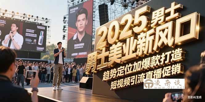 （15190期）2025男士美业新风口，趋势定位加爆款打造，短视频引流直播促销-凌杂谈