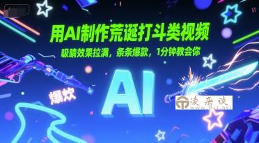 用AI制作荒诞打斗类视频，吸睛效果拉满，条条爆款，1分钟教会你-凌杂谈