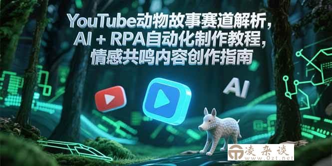 （15174期）YouTube动物故事赛道解析，AI+RPA自动化制作教程，情感共鸣内容创作指南-凌杂谈