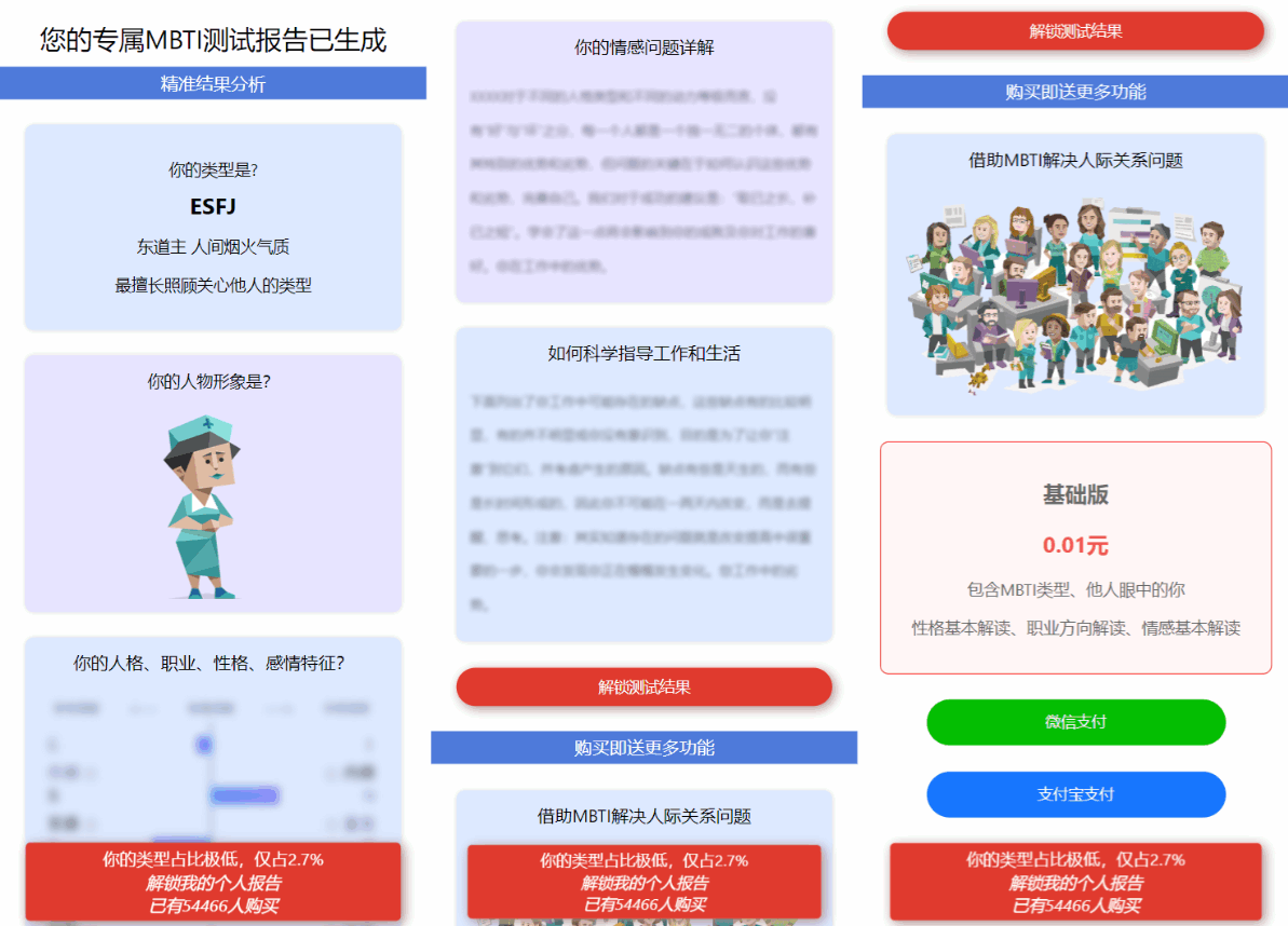 图片[4]-MBTI性格测试网站源码带h5端 亲测-凌杂谈
