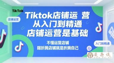 Tiktok店铺运营从入门到精通，店铺运营是基础，不懂运营店铺，瞎折腾店铺就是折腾自己-凌杂谈