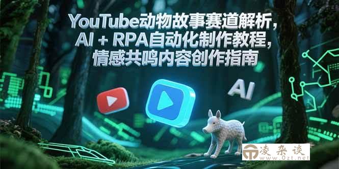 YouTube动物故事赛道解析，AI+RPA自动化制作教程，情感共鸣内容创作指南-凌杂谈