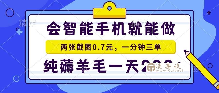 （15209期）2025年零撸手机项目 二十秒一单 纯薅羊毛 一天200+做就有-凌杂谈