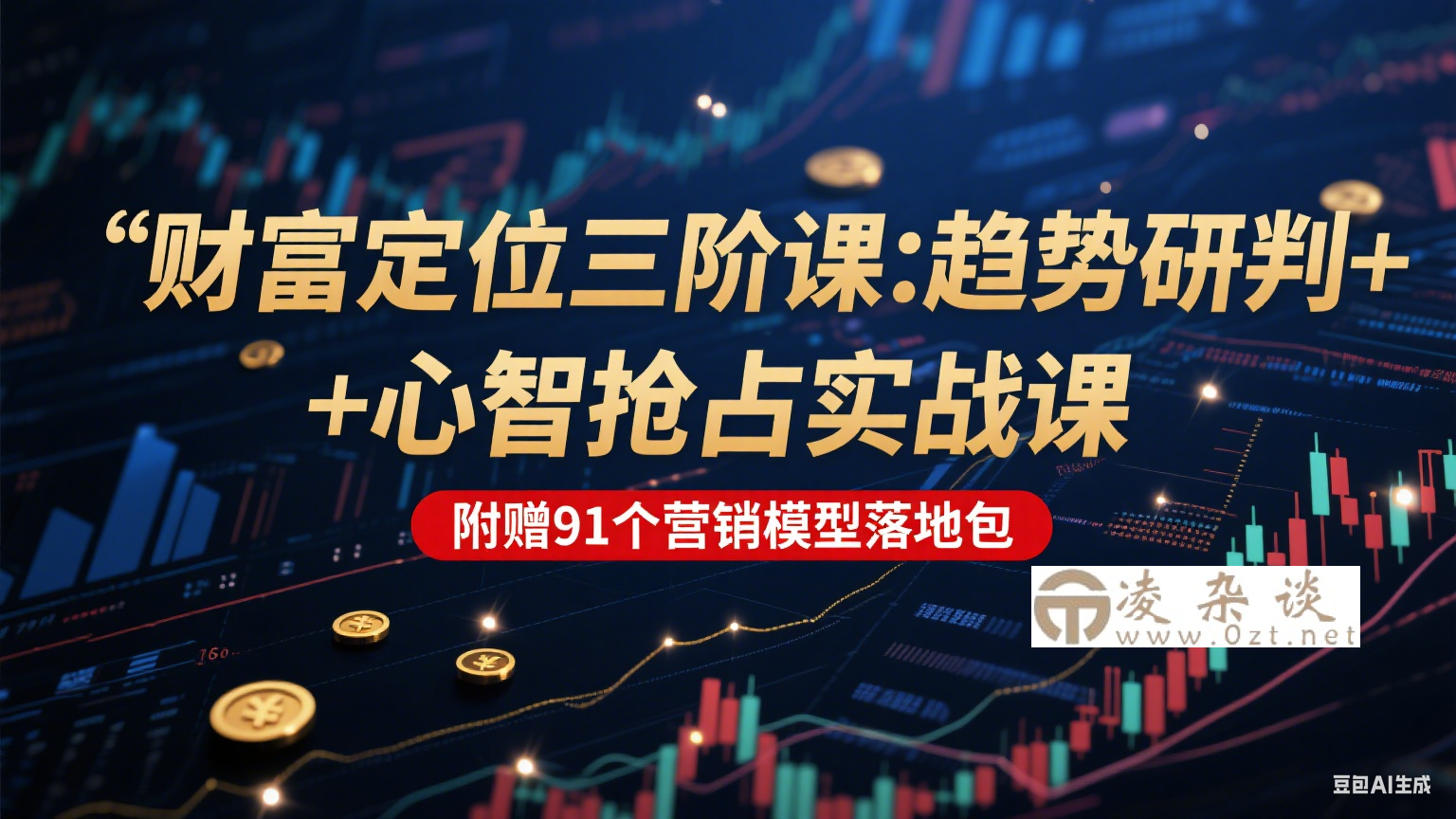 财富定位三阶：趋势研判 + 心智抢占实战课，附赠91个营销模型落地包-凌杂谈