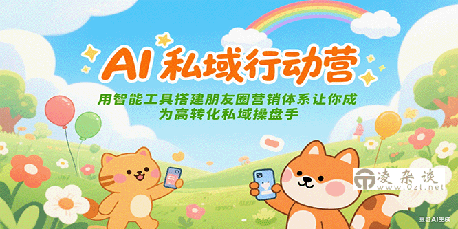 AI私域行动营：用智能工具搭建朋友圈营销体系让你成为高转化私域操盘手-凌杂谈