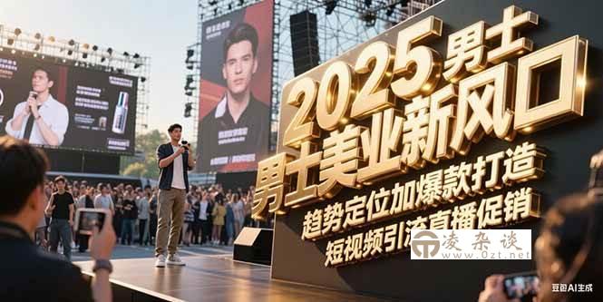 2025男士美业新风口，趋势定位加爆款打造，短视频引流直播促销-凌杂谈