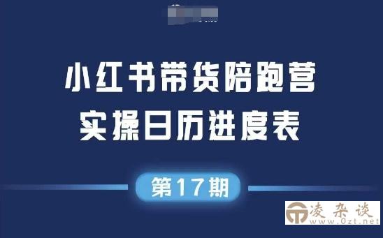 小红书第17期带货陪跑营，不囤货，无不直播，无不投流，通过选品+笔记内容+测品+笔记铺量+矩阵运营打爆款-凌杂谈