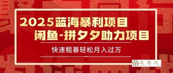 2025 最新闲鱼蓝海暴利项目 快速粗暴让你月入过1W不是梦，保姆级教程【揭秘】-凌杂谈