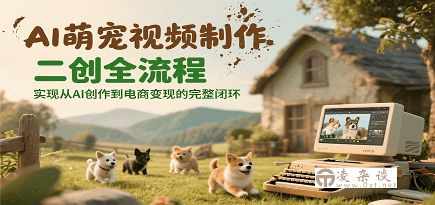AI萌宠视频制作二创全流程，实现从AI创作到电商变现的完整闭环-凌杂谈