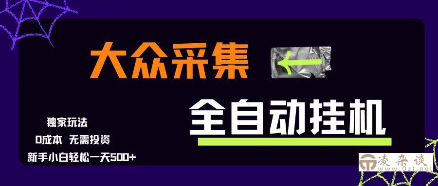（15348期）大众采集全自动玩法，新手小白轻松一天500+，操作简单零成本-凌杂谈