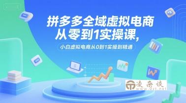 拼多多全域虚拟电商从零到1实操课，小白虚拟电商从0到1实操到精通-凌杂谈