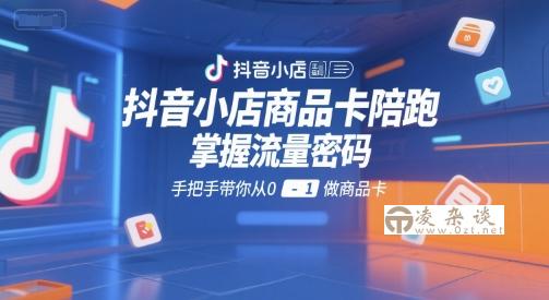 抖音小店商品卡陪跑，掌握流量密码，手把手带你从0-1做商品卡-凌杂谈